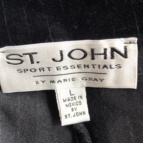 🎩 St. John Black Velvet Pin Stripe Pants 🎩 - Picture 4 of 8